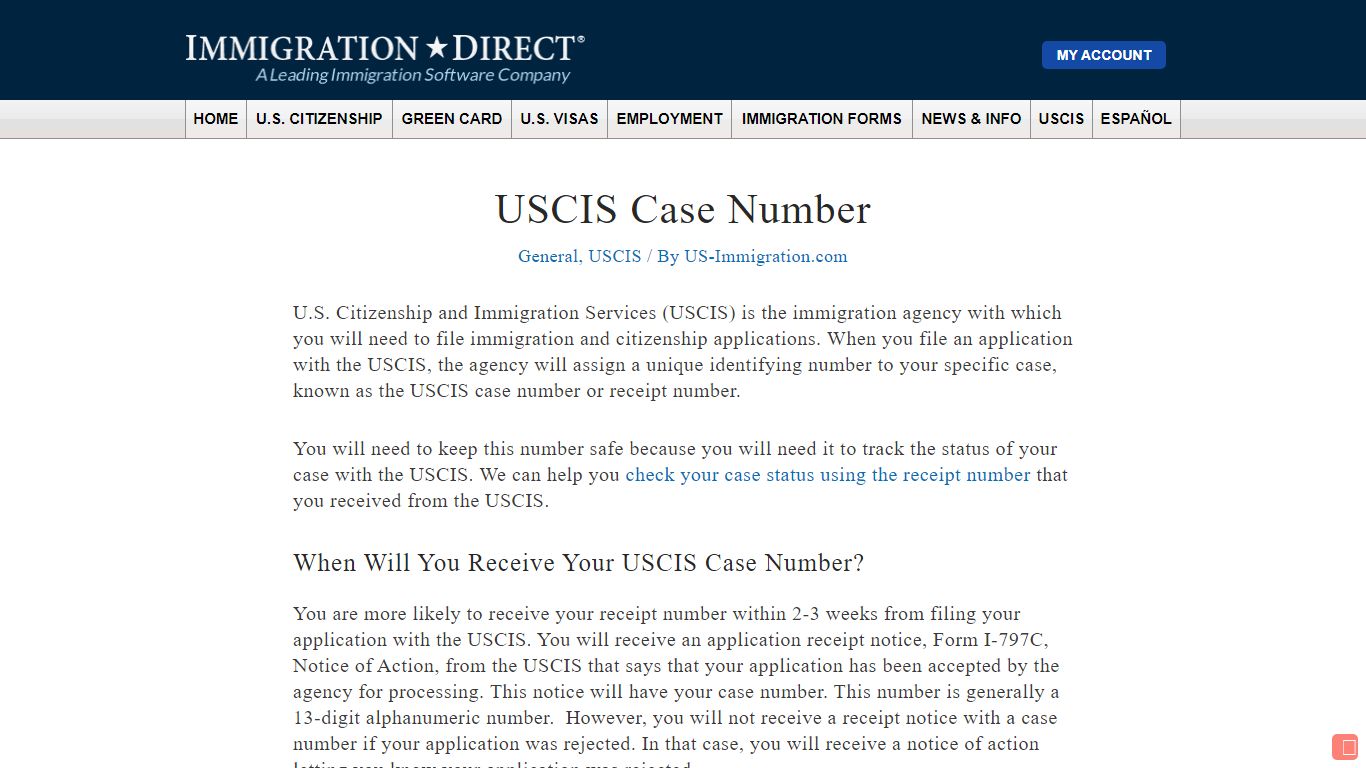 USCIS Case Number - US Immigration Blog